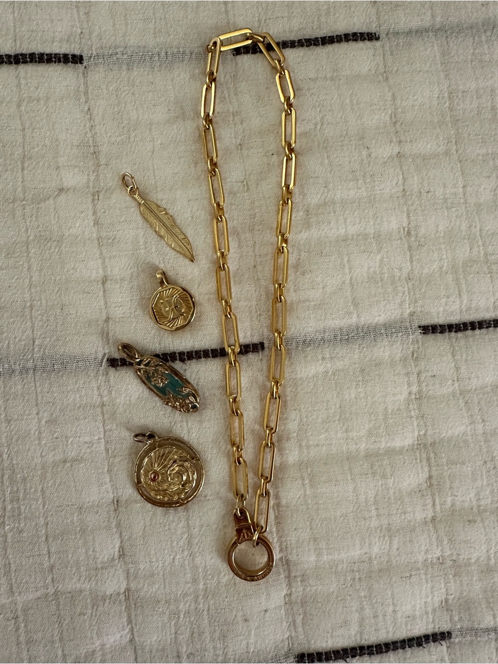 Gold Charm Charm Necklace - Picture 2 of 10